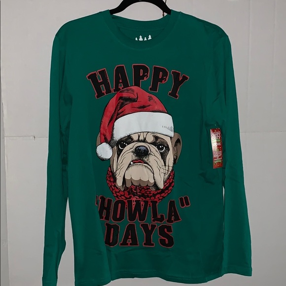 Happy howla days bulldog top NWT or pajama shirt - Picture 6 of 9
